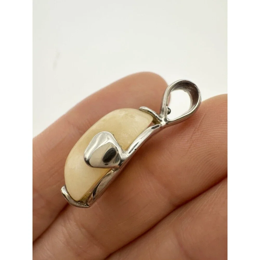 Vintage Sterling Silver Gemstone Pendant